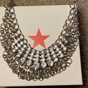 Costume Necklace Silver y2k